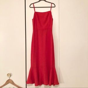 Reformation Red Midi Dress